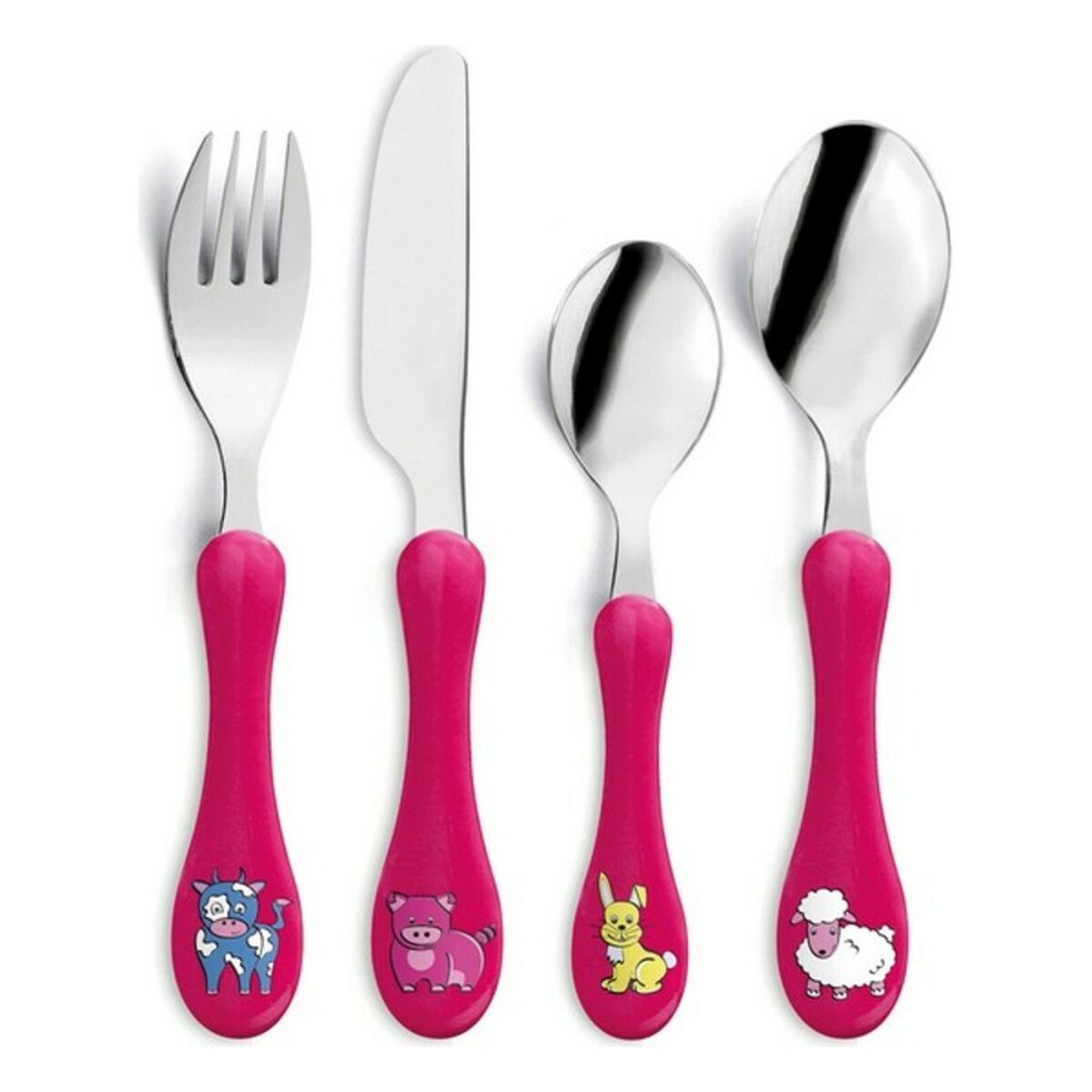 Bestick-set Amefa Enfant Metall Dvobarvna, Färg: Fuchsia - 10