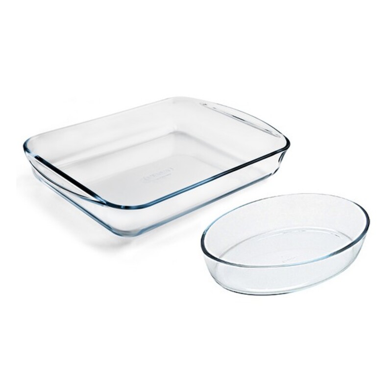 Set med Ugnsfasta Formar Pyrex Essentials Borosilikatglas (30 x 21 cm + 40 x 27 cm) (2 pcs) - 2