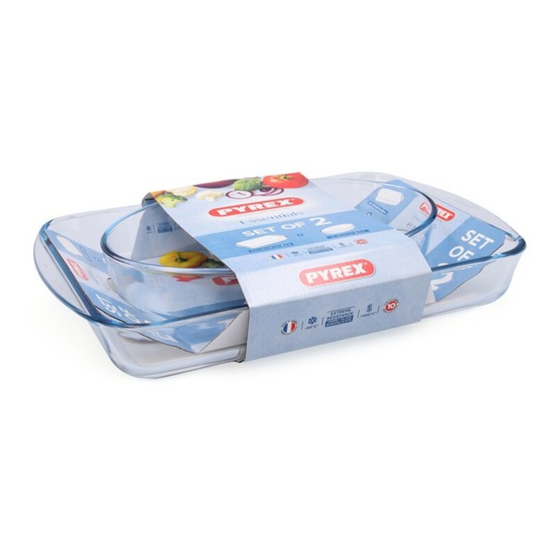Set med Ugnsfasta Formar Pyrex Essentials Borosilikatglas (30 x 21 cm + 40 x 27 cm) (2 pcs) - 3
