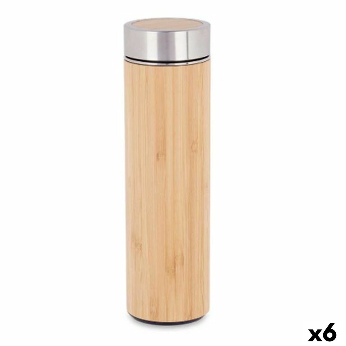 Termos 500 ml Naturell Metall Bambu (6 antal)