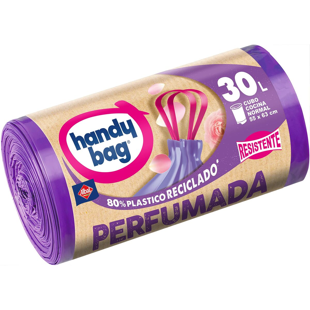 Soppåsar Albal Handy Bag Resistent Parfym (15 antal) (30 l)