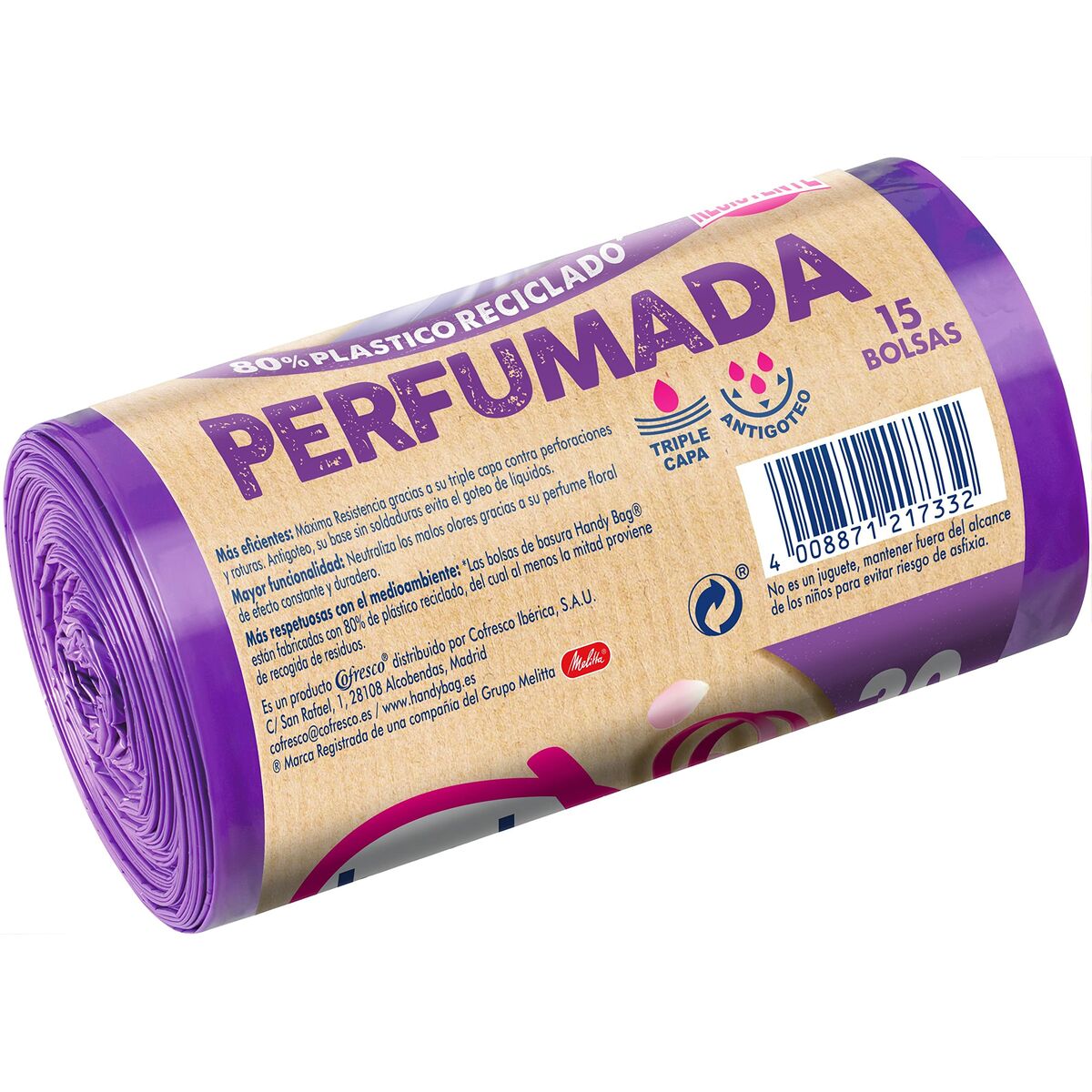 Soppåsar Albal Handy Bag Resistent Parfym (15 antal) (30 l) - 2