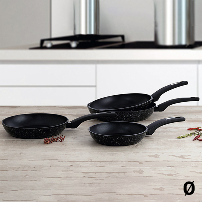 Non-stick-panna Quid Estelar Svart Metall, Mått: 22 cm