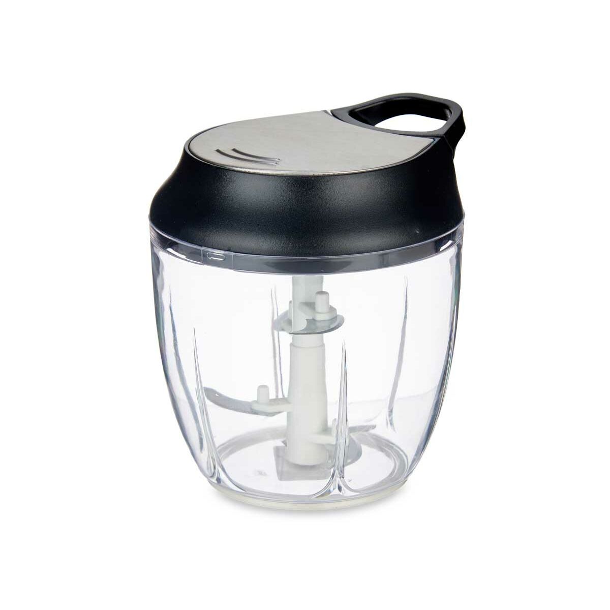 Krossare Svart Transparent Metall Plast 13,5 x 14,5 x 12 cm