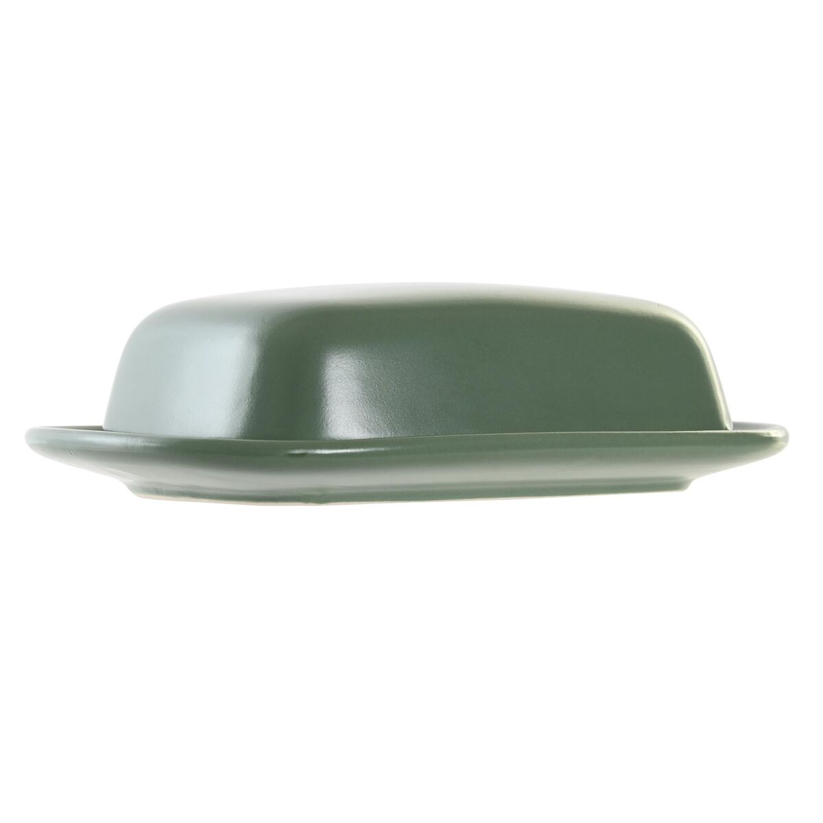 Smörbehållare DKD Home Decor 19 x 13 x 5 cm Stengods (3 Delar) - 2