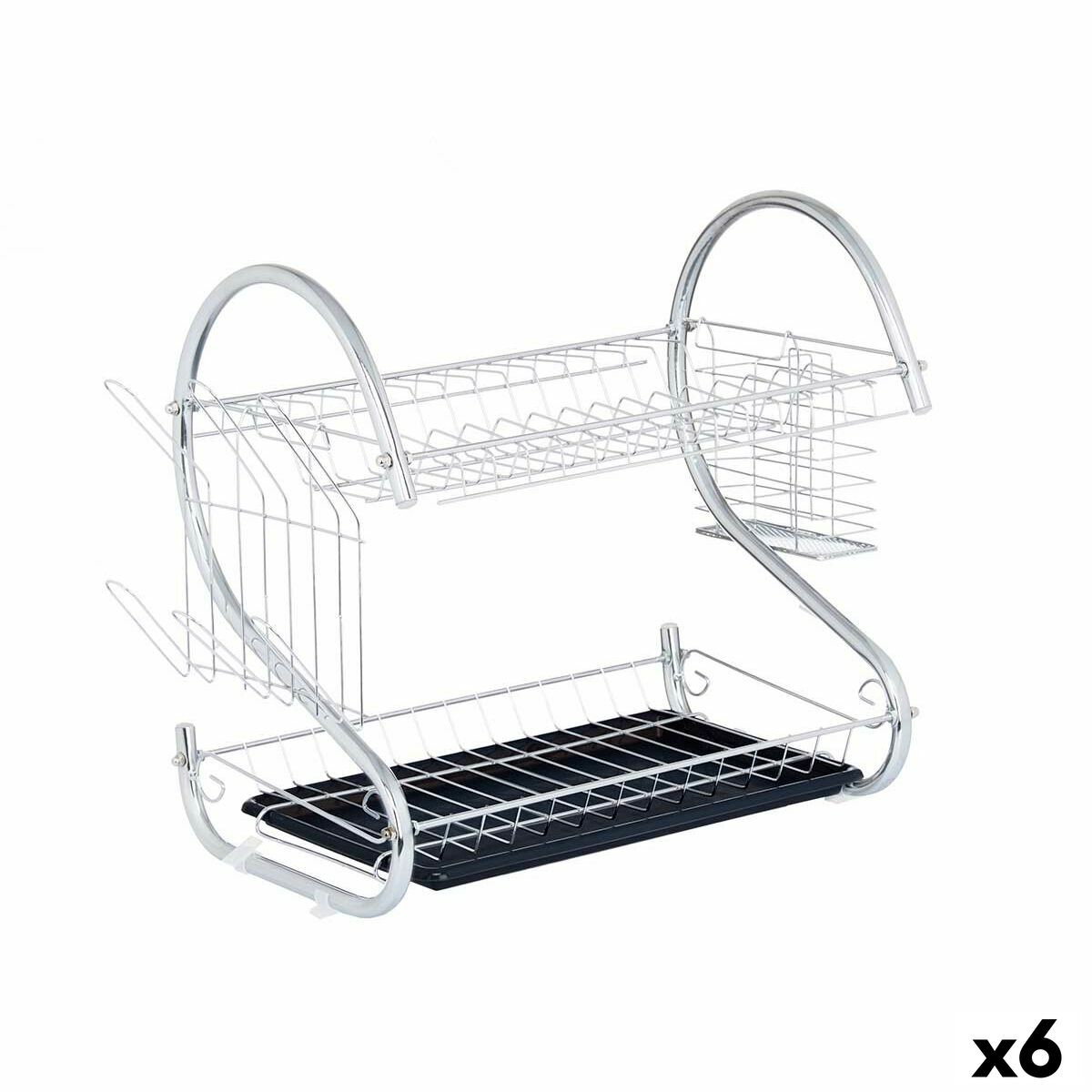 Diskställ 45,5 x 24,5 x 37,5 cm Svart Metall (6 antal)