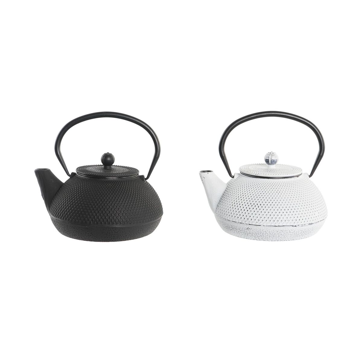 Tekanna DKD Home Decor Svart Rostfritt stål Vit (2 antal) - 4