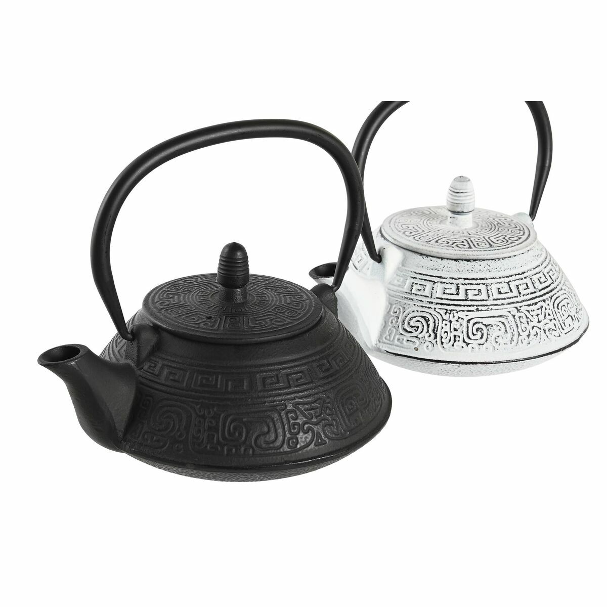 Tekanna DKD Home Decor Svart Rostfritt stål Vit (2 antal) - 6