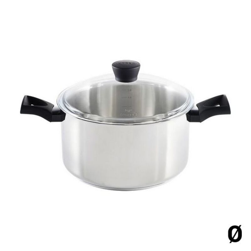 Kastrull med glaslock Pyrex Expert Touch Rostfritt stål 18/10, Mått: 28 cm