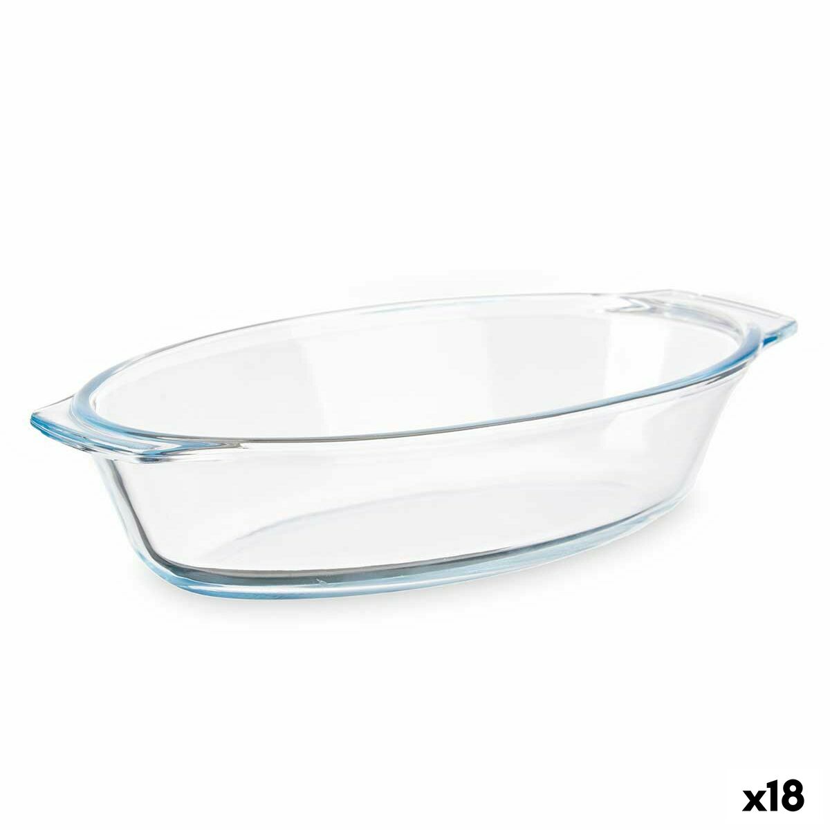 Servingsfat Med handtag Transparent Borosilikatglas 700 ml 23,6 x 5,3 x 13 cm (18 antal)