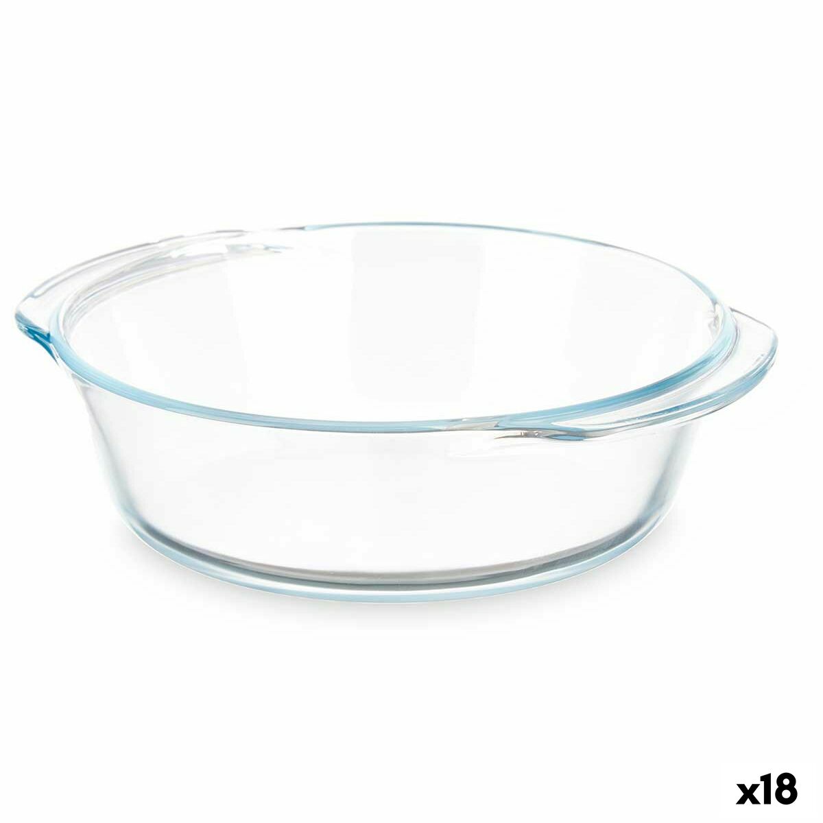 Servingsfat Med handtag Transparent Borosilikatglas 800 ml 19,8 x 5,4 x 17,4 cm (18 antal)
