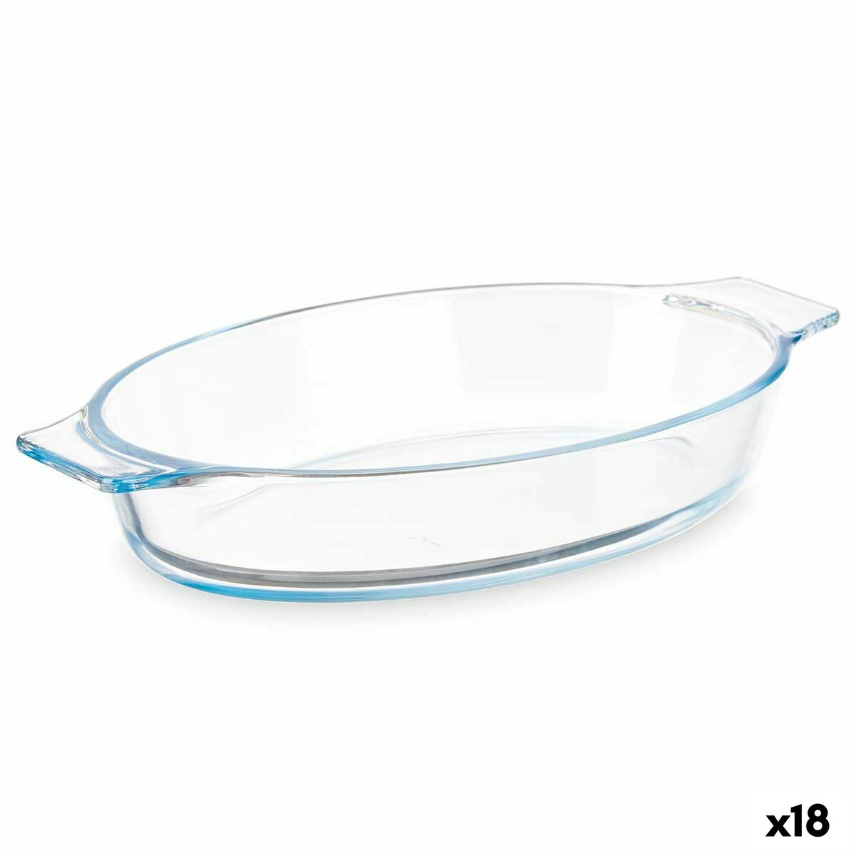 Servingsfat Med handtag Transparent Borosilikatglas 800 ml 27 x 4,5 x 15,8 cm (18 antal)