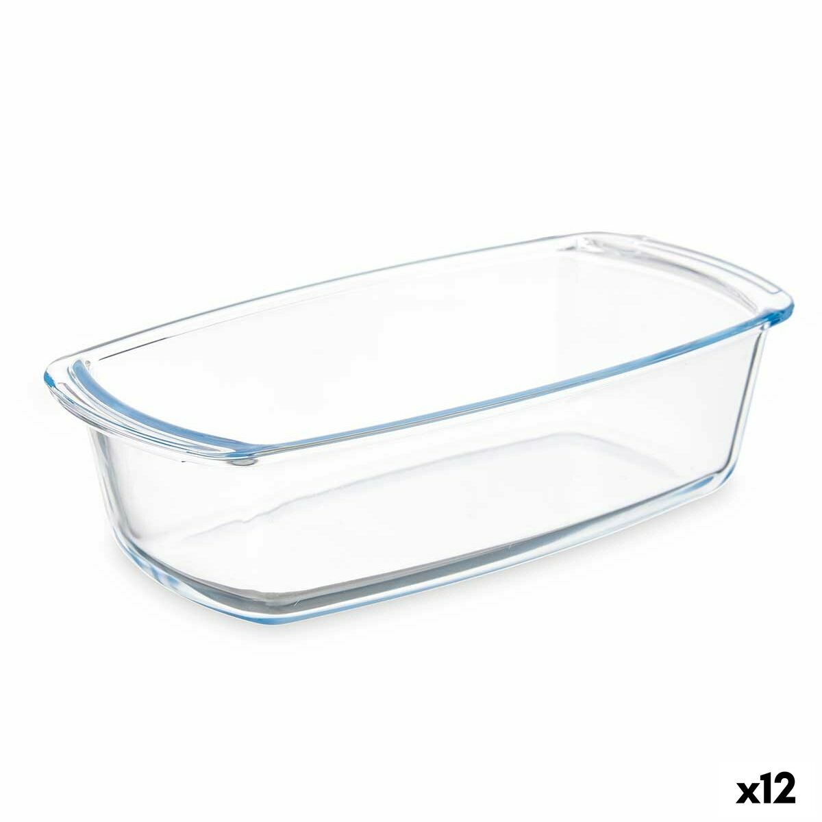 Servingsfat Med handtag Transparent Borosilikatglas 1,6 L 27 x 7,2 x 14 cm (12 antal)