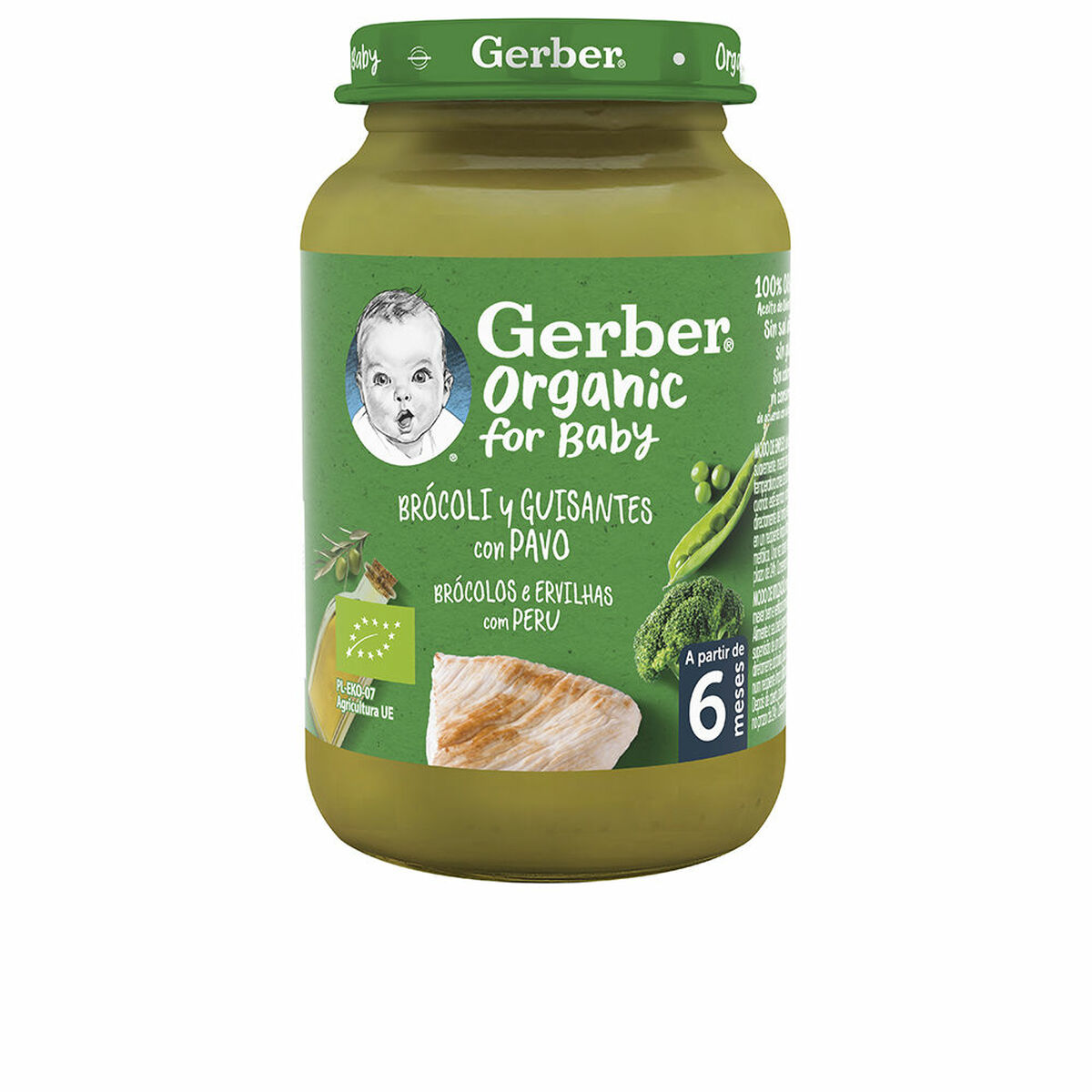 Barnmat Nestlé Gerber Organic Pavo Ärter Broccoli 190 g
