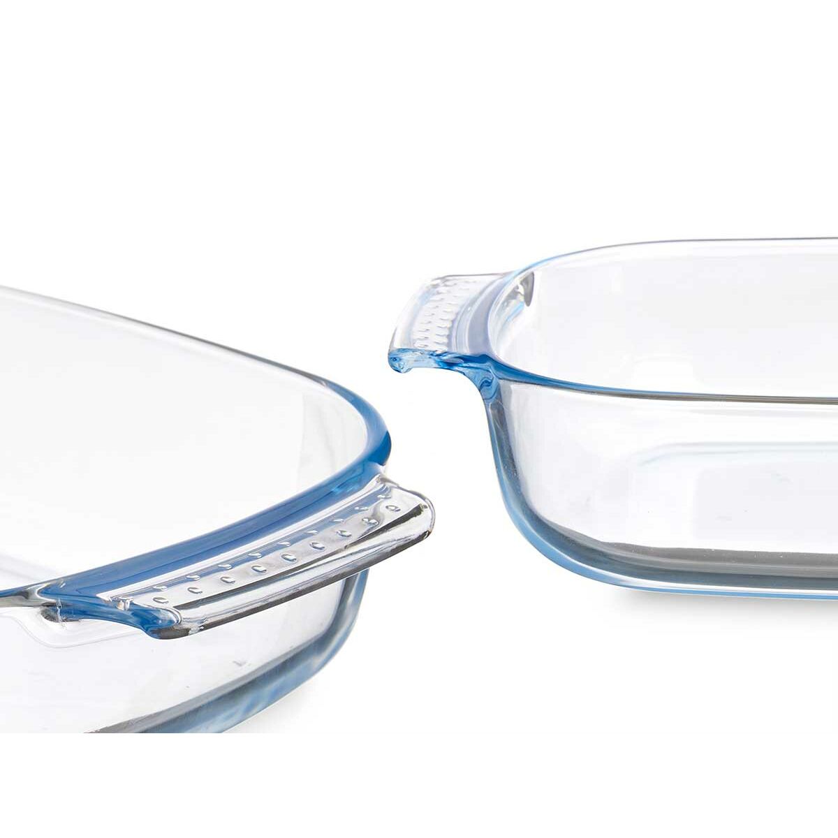 Servingsfat Med handtag Transparent Borosilikatglas 2 L 30,2 x 6 x 19,6 cm (12 antal) - 2
