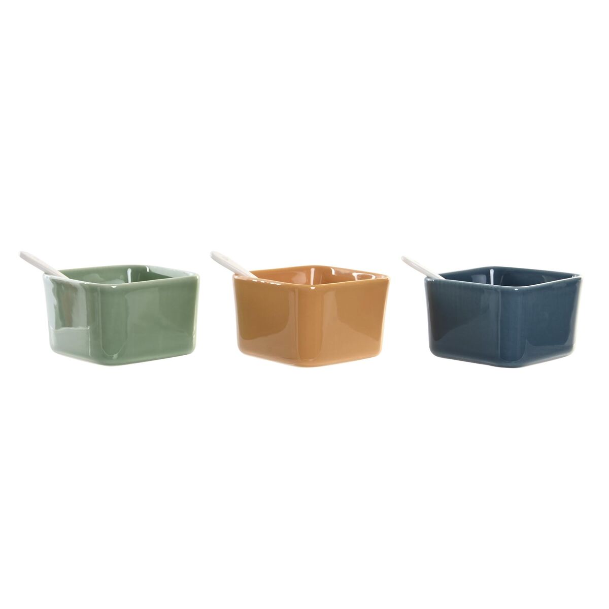 Tilltuggsset DKD Home Decor Porslin Multicolour Bambu 8 Delar (30 x 30 x 6 cm) - 4