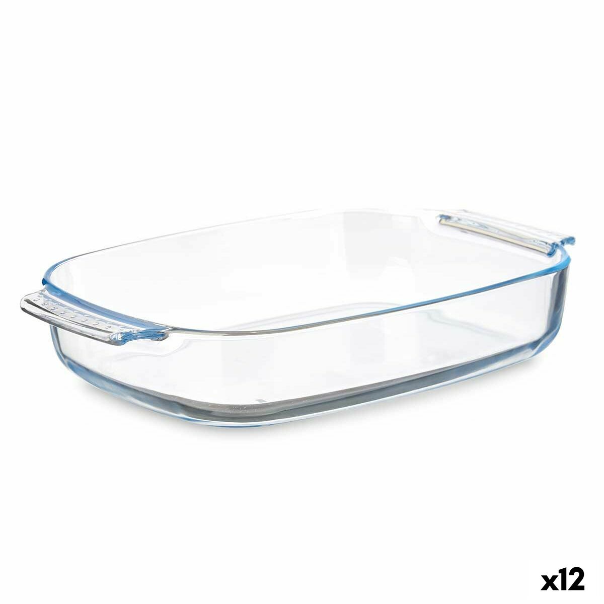 Servingsfat Med handtag Transparent Borosilikatglas 2,7 L 34,4 x 6,1 x 22,3 cm (12 antal)
