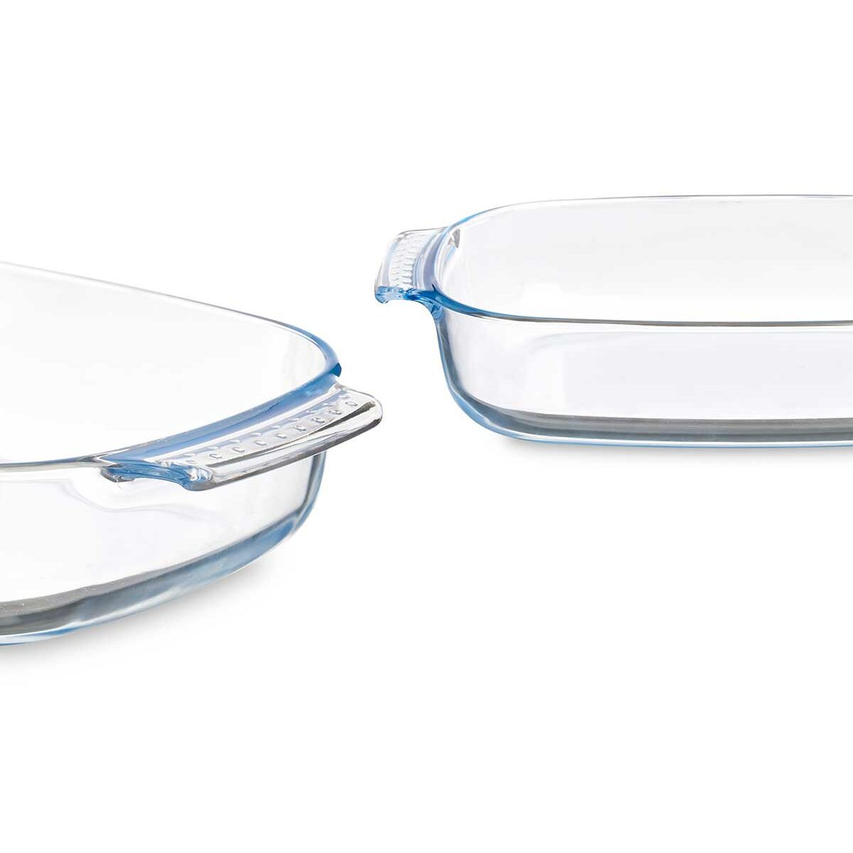 Servingsfat Med handtag Transparent Borosilikatglas 3,8 L 38 x 6,5 x 25,4 cm (6 antal) - 2