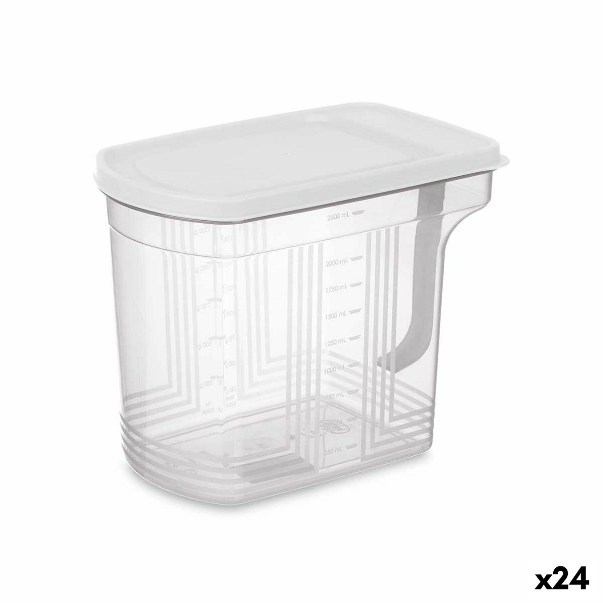 Kylskåpsarrangör Grå Transparent Plast 2,5 L 20,5 x 17 x 13 cm (24 antal)
