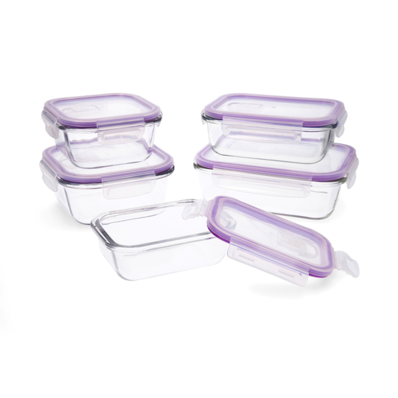 Lunchlådor, set 5 Quid Frost Transparent Glas (5 antal) - 2