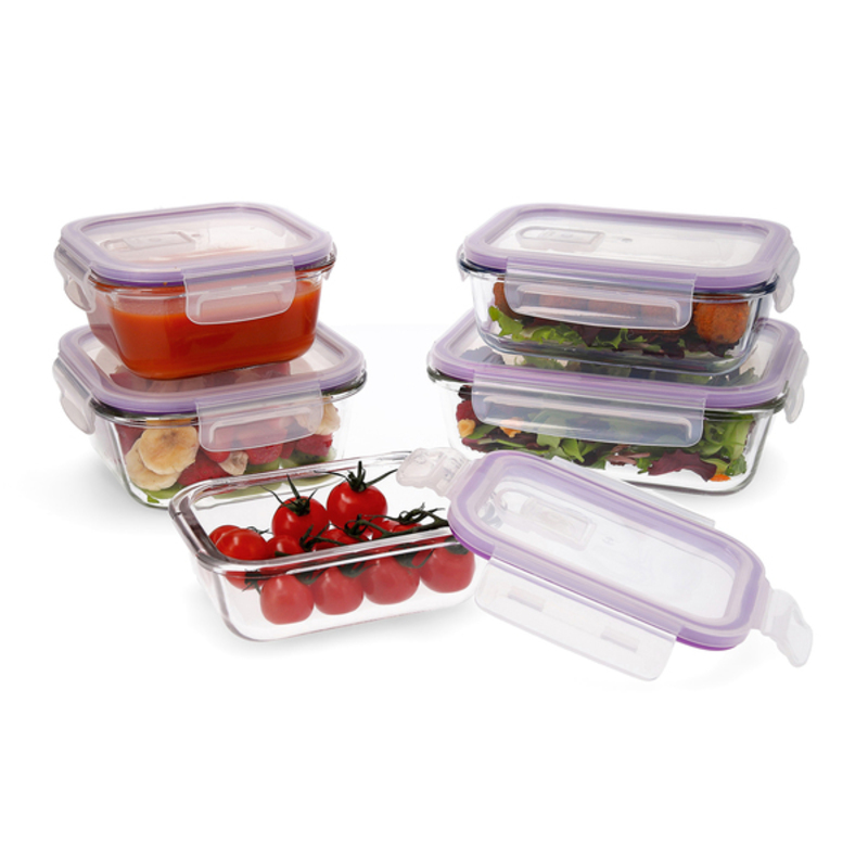 Lunchlådor, set 5 Quid Frost Transparent Glas (5 antal)