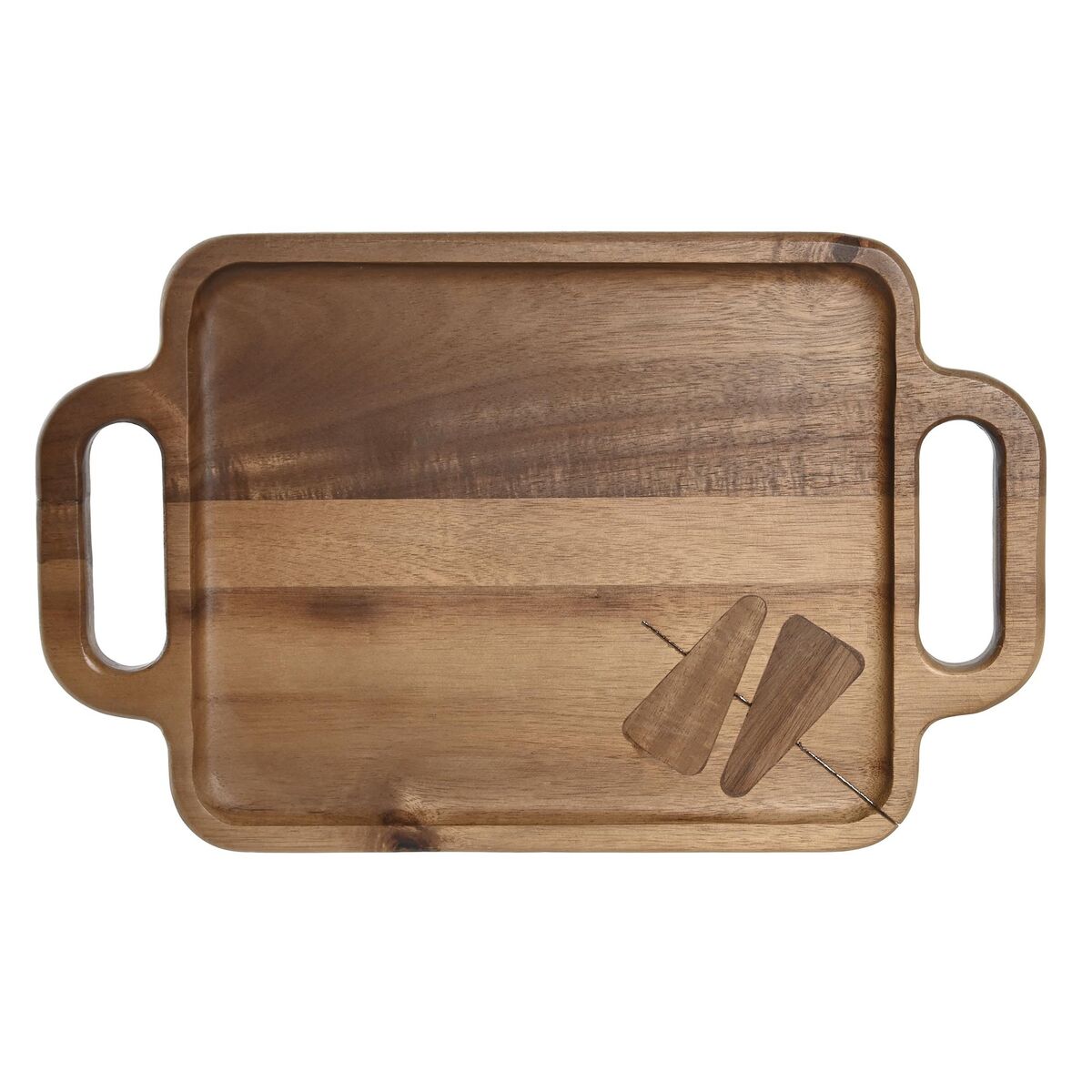 Skärbräda DKD Home Decor 40 x 25 x 2 cm Brun Akaciaträ - 2