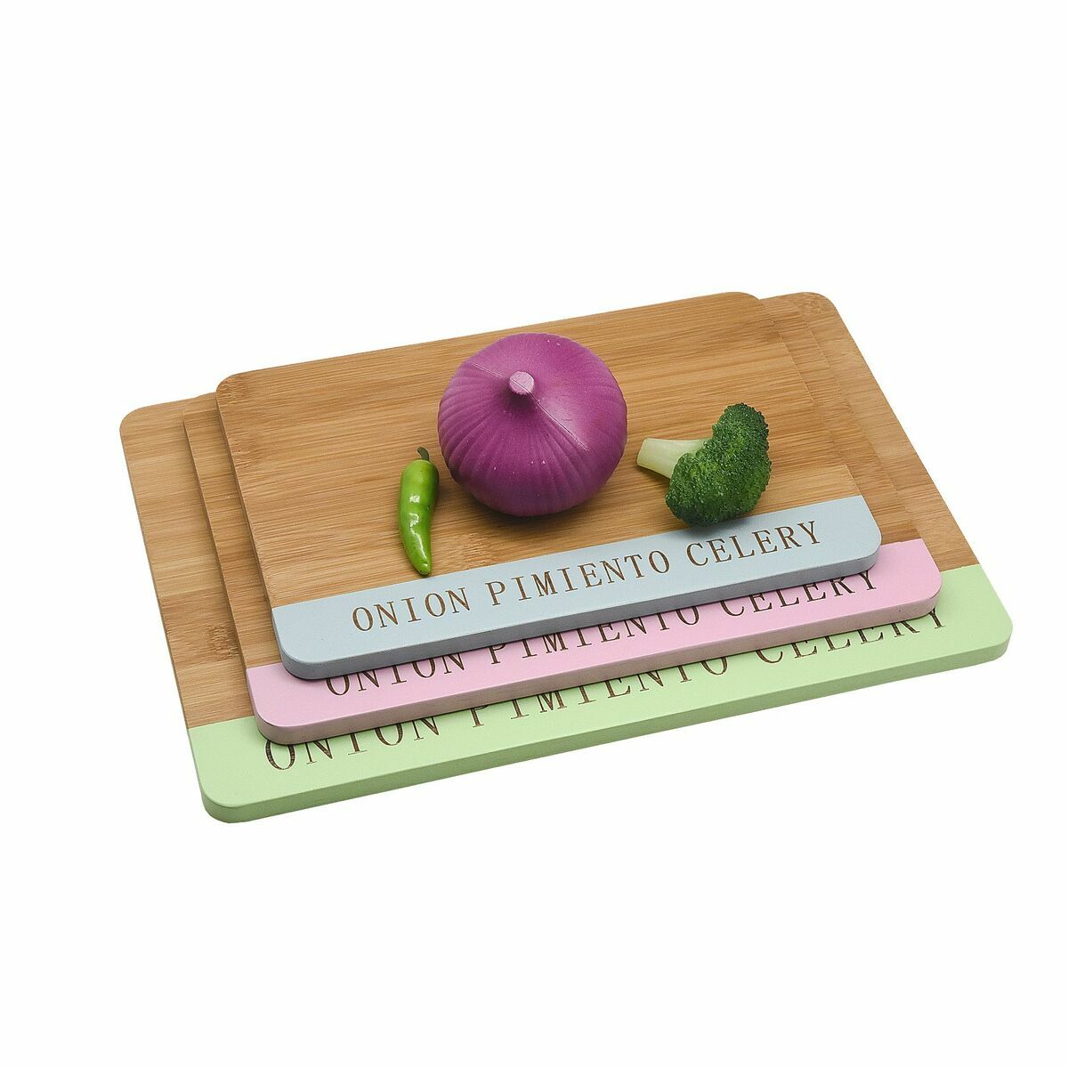 Skärbräda DKD Home Decor 33,5 x 22,4 x 1,2 cm Blå Rosa Grön - 5
