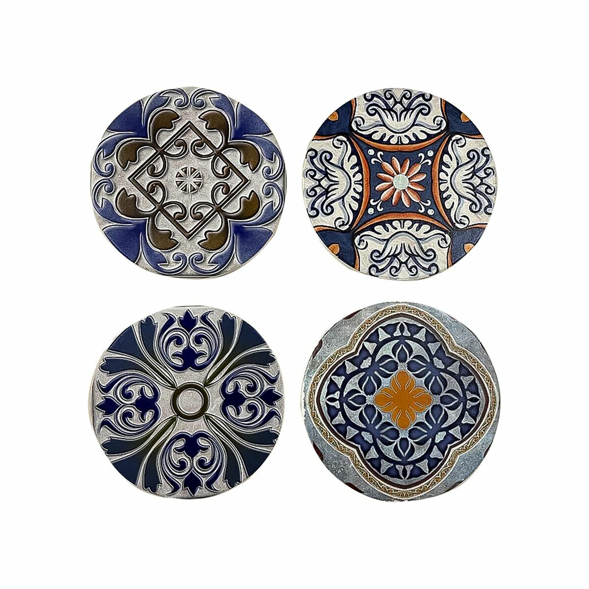 Underlägg DKD Home Decor Kakel 10,8 x 10,8 x 0,7 cm