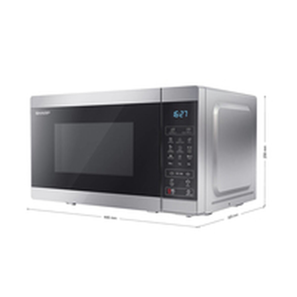 Mikrovågsugn med Grill Sharp YC-MG02E-S Svart 800 W 2250 W 20 L - 2