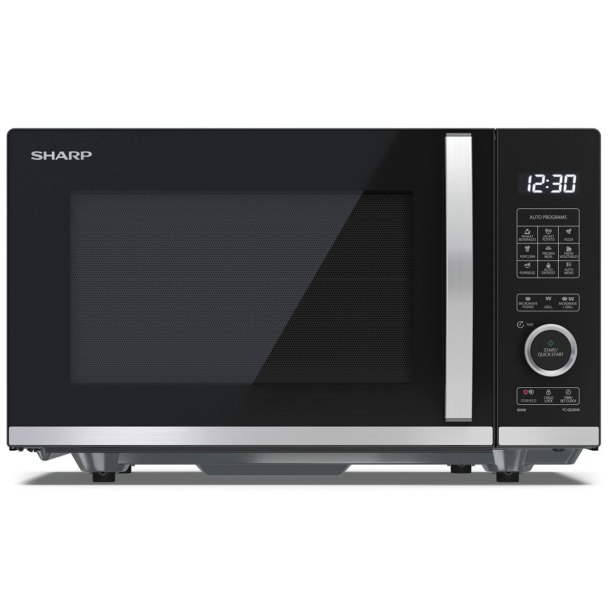 Mikrovågsugn med Grill Sharp YC-QG204AEB Svart 800 W 20 L - 2