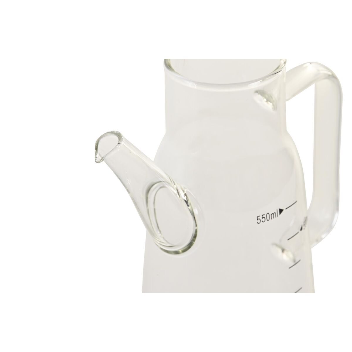 Oljeflaska DKD Home Decor 15 x 9 x 19,6 cm Silvrig Rostfritt stål 550 ml Borosilikatglas - 2