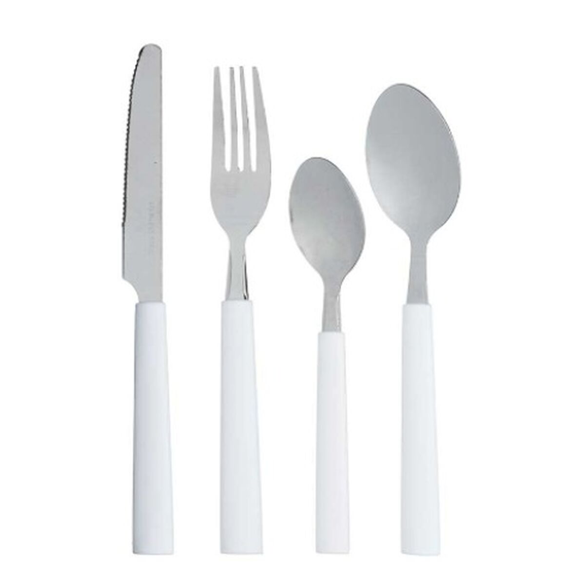 Bestickset Vit Silvrig Rostfritt stål Plast (6 antal) - 2