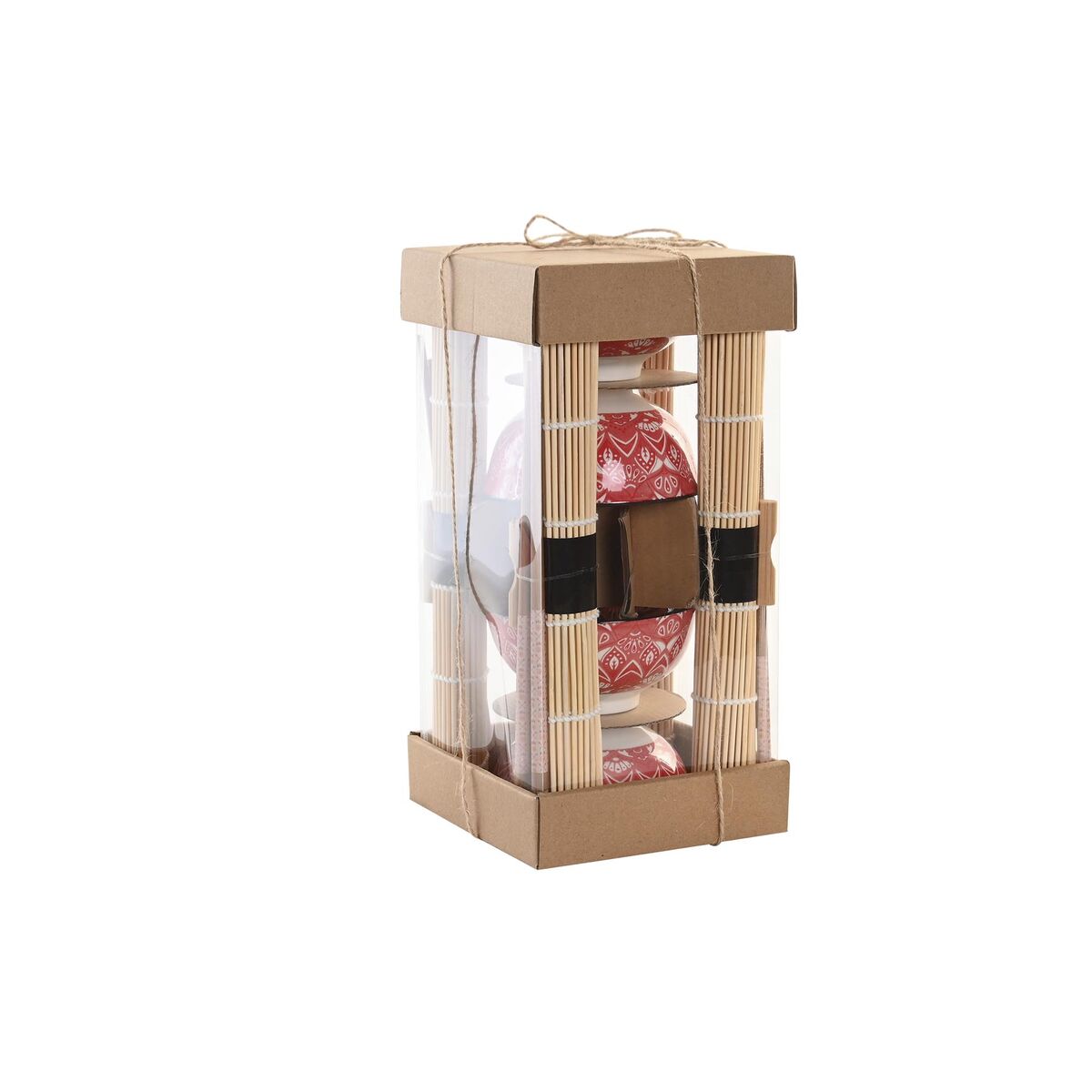 Sushiset DKD Home Decor 14,5 x 14,5 x 31 cm Fuchsia Mandala Stengods Orientalisk (16 Delar) - 2
