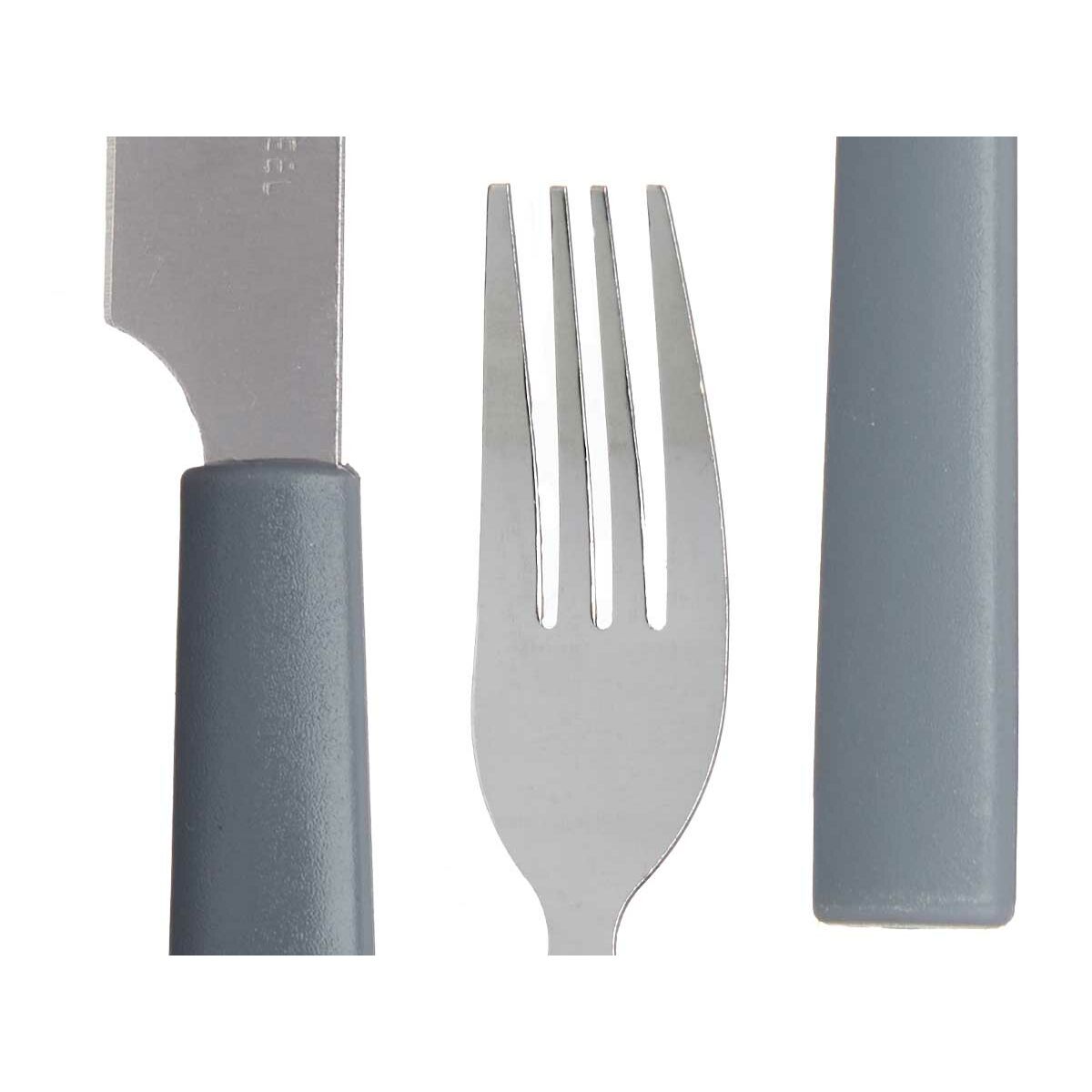 Bestickset Grå Silvrig Rostfritt stål Plast (6 antal) - 2