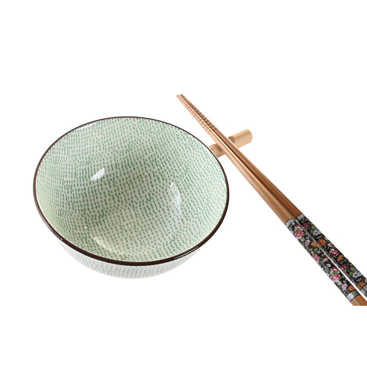 Sushiset DKD Home Decor 30 x 21 x 7 cm Grön Himmelsblå Stengods Orientalisk (6 Delar) - 4