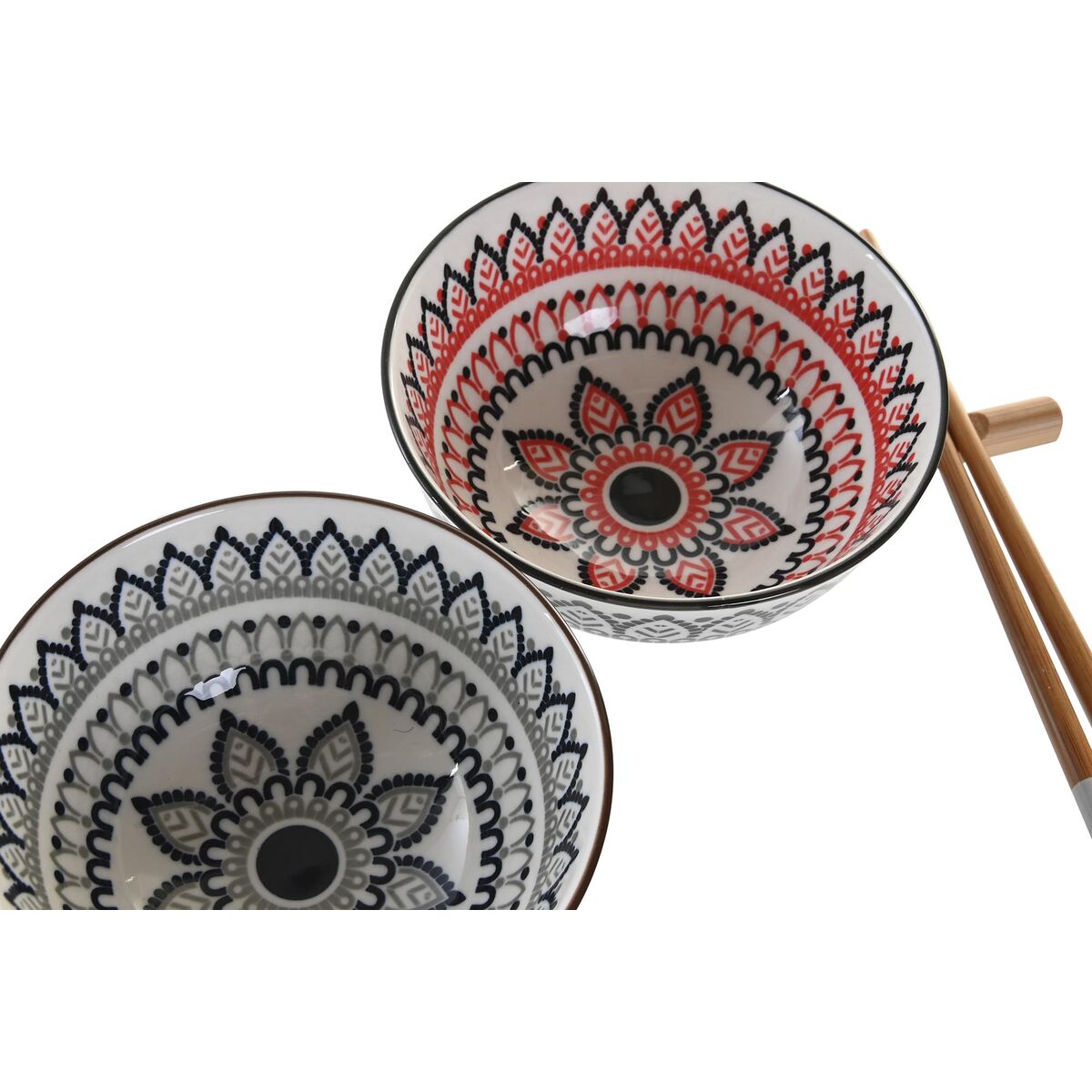 Sushiset DKD Home Decor 30 x 21 x 7 cm Multicolour Mandala Stengods Orientalisk (6 Delar) - 4