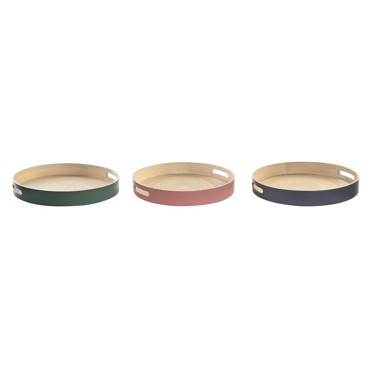 Bricka DKD Home Decor 38 x 38 x 5,5 cm (3 Delar) - 4