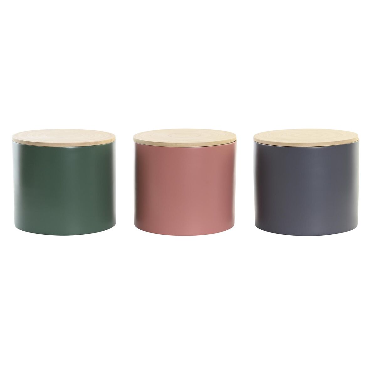 Burk DKD Home Decor Bambu 2,6 L 18 x 18 x 16 cm (3 antal)