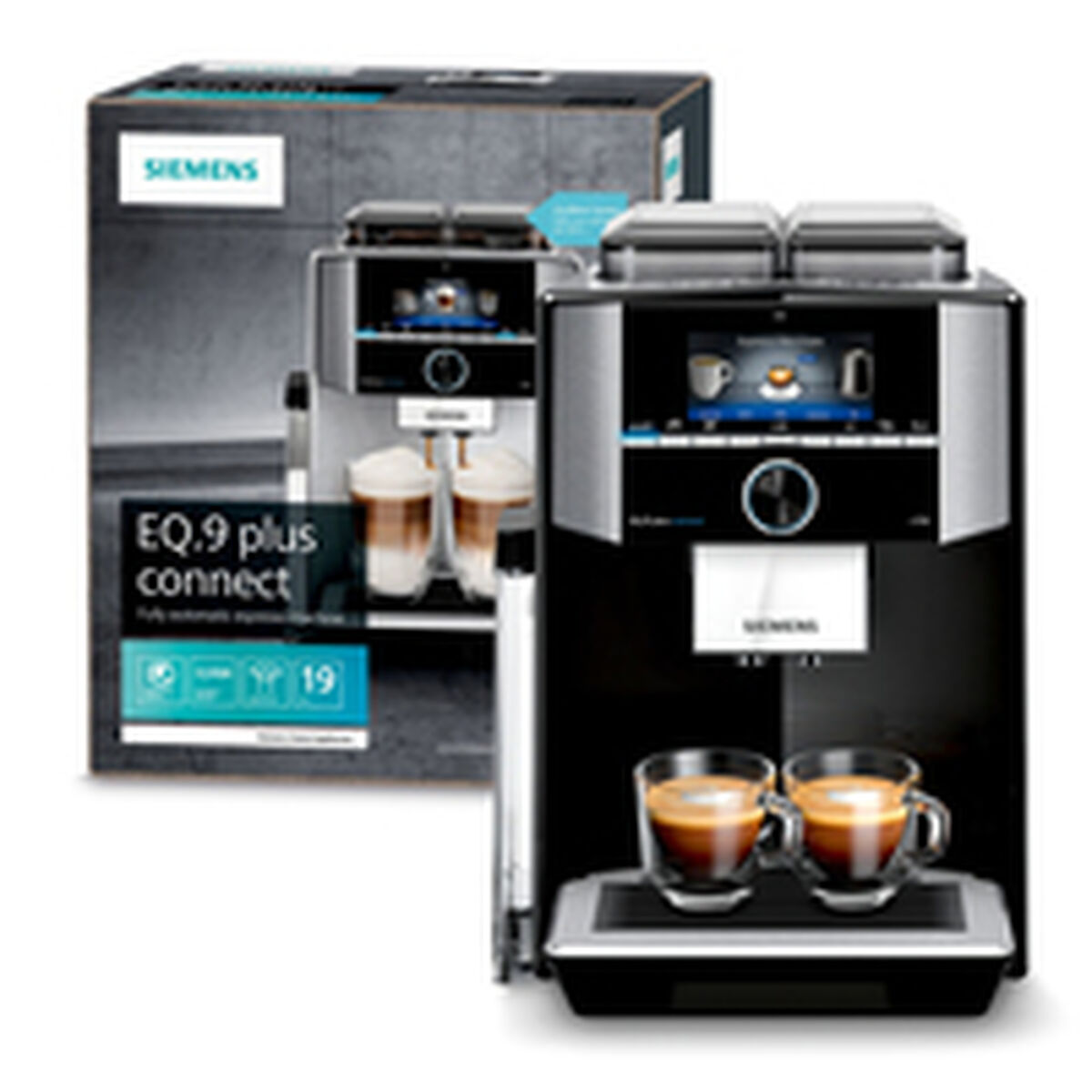 Superautomatisk kaffebryggare Siemens AG s700 Svart Ja 1500 W 19 bar 2,3 L 2 Csészék - 2