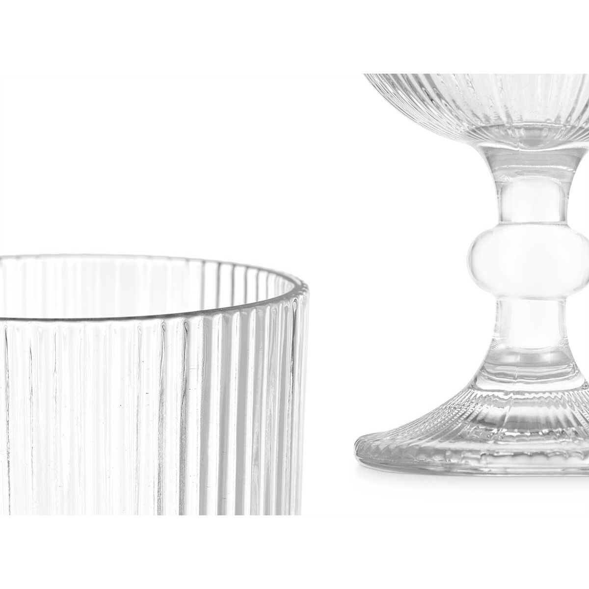 Vinglas Ränder Transparent Glas 370 ml (6 antal) - 2
