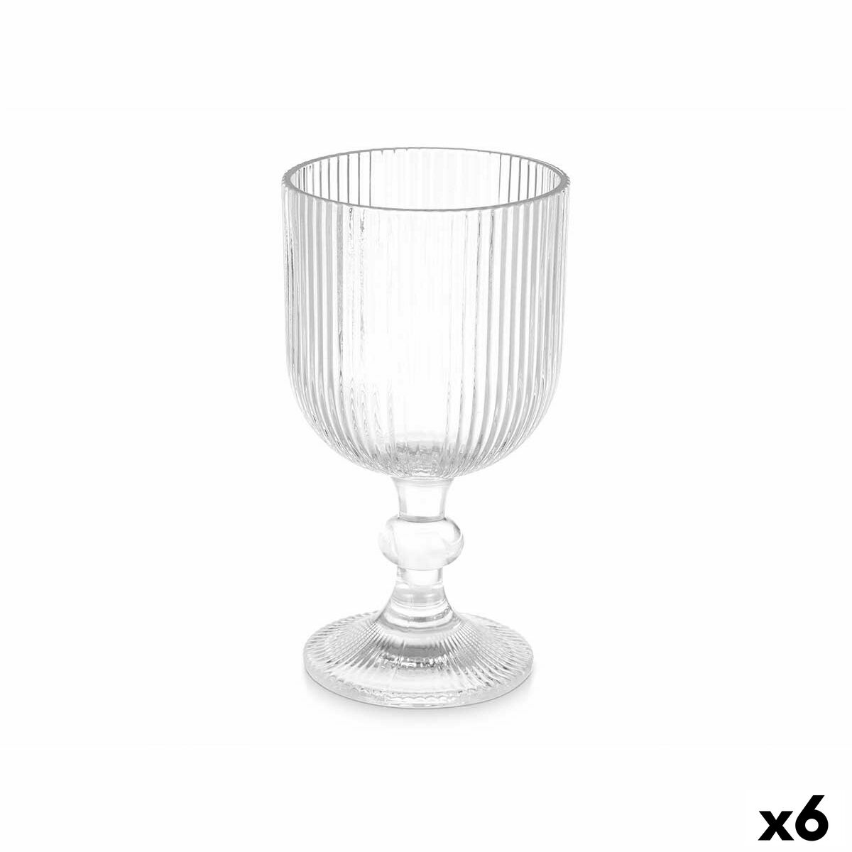 Vinglas Ränder Transparent Glas 370 ml (6 antal)