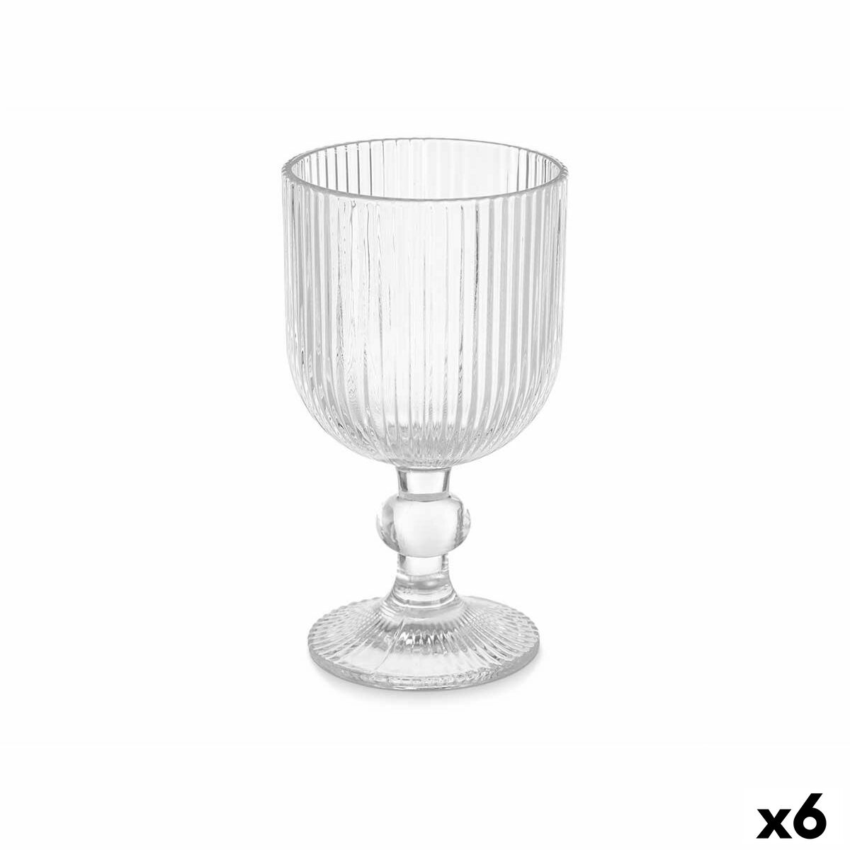 Vinglas Ränder Transparent Glas 260 ml (6 antal)