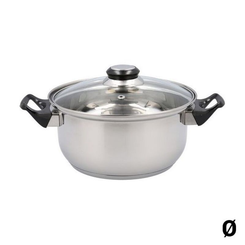 Kastrull med glaslock Quid Habitat, Mått: 32 cm