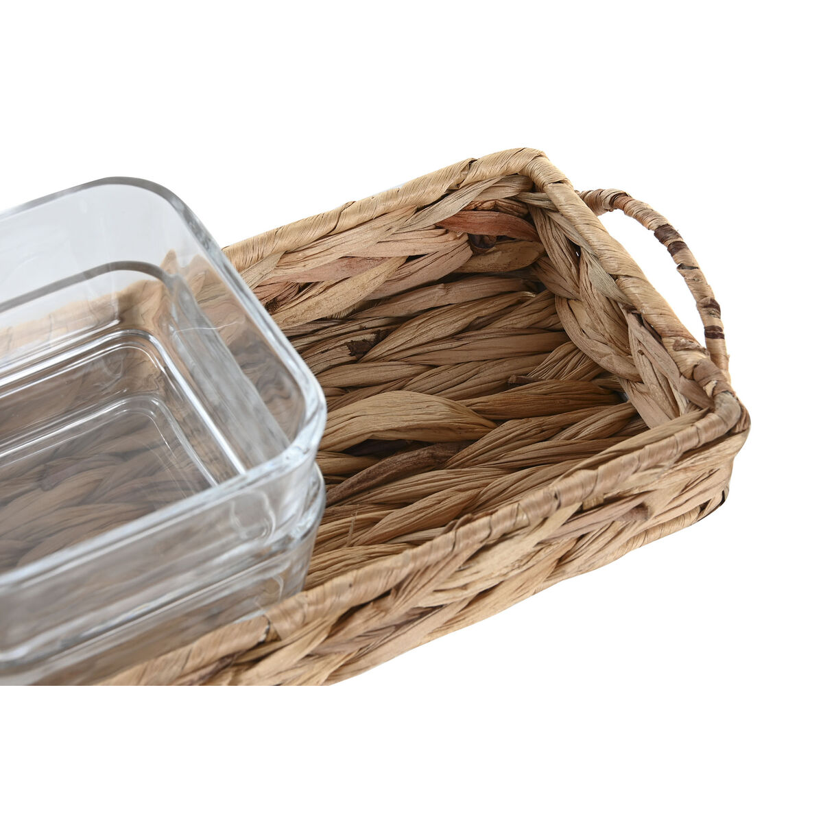 Snacksbricka DKD Home Decor 30 x 11 x 6 cm Glas Naturell 280 ml - 5