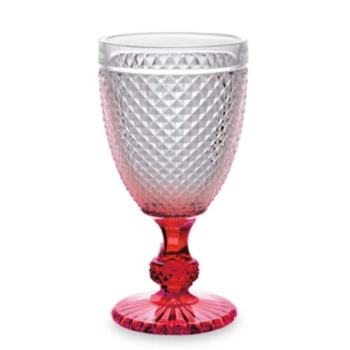 Vinglas Diamant Röd Transparent Glas 256 ml (6 antal) - 2