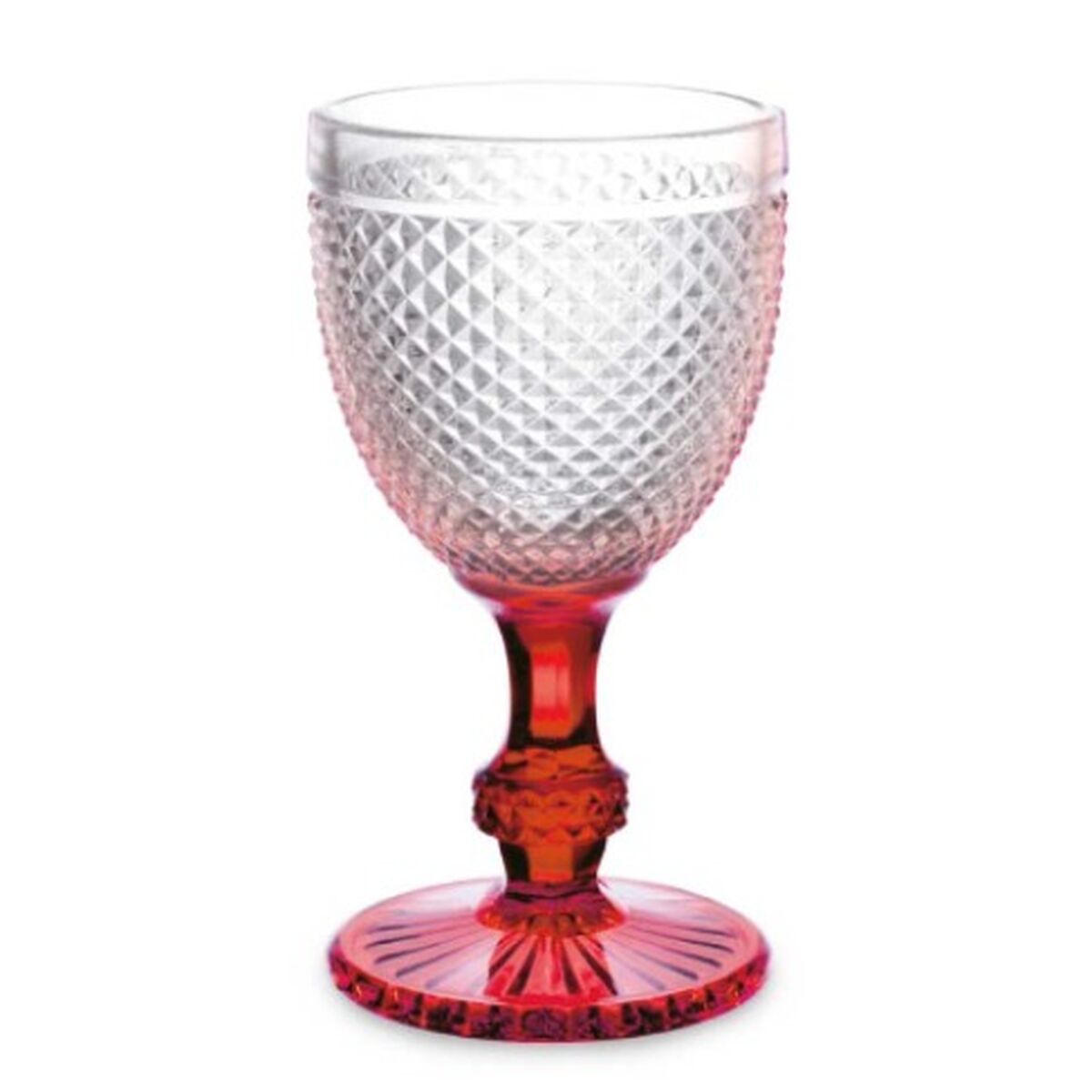 Vinglas Diamant Röd Transparent Glas 330 ml (6 antal) - 2