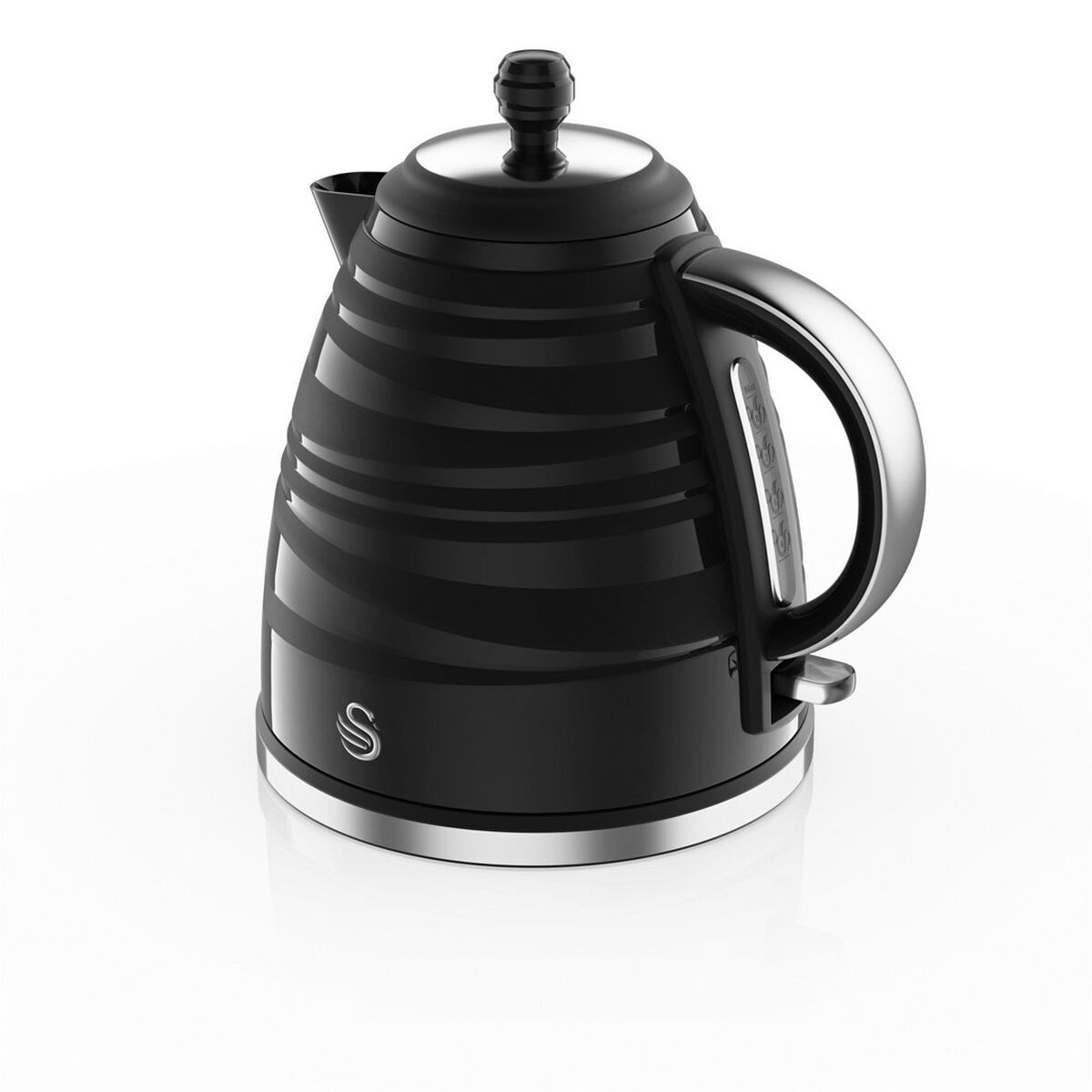 Vattenkokare Swan DROPPY Svart Rostfritt stål 3000 W 1,7 L