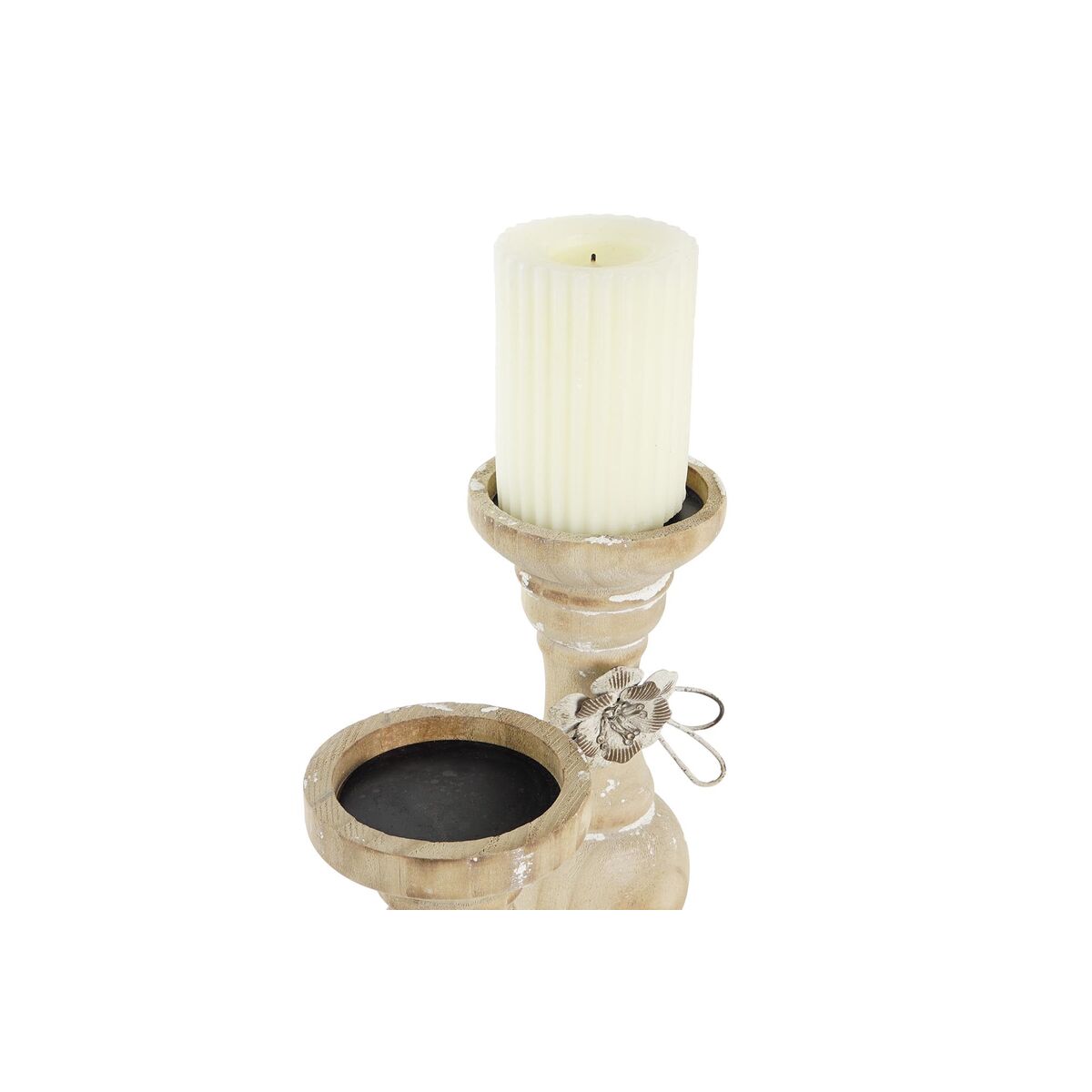 Ljusstakar DKD Home Decor Trä (9,5 x 9,5 x 28 cm) (2 Delar) - 2
