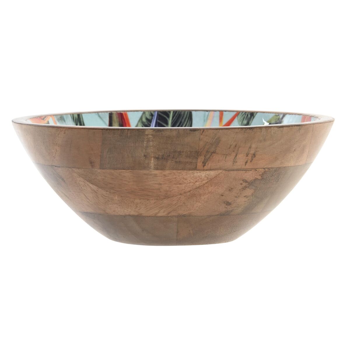 Skål DKD Home Decor Naturell Grön Mangoträ Tropiskt 18 x 18 x 7 cm - 2