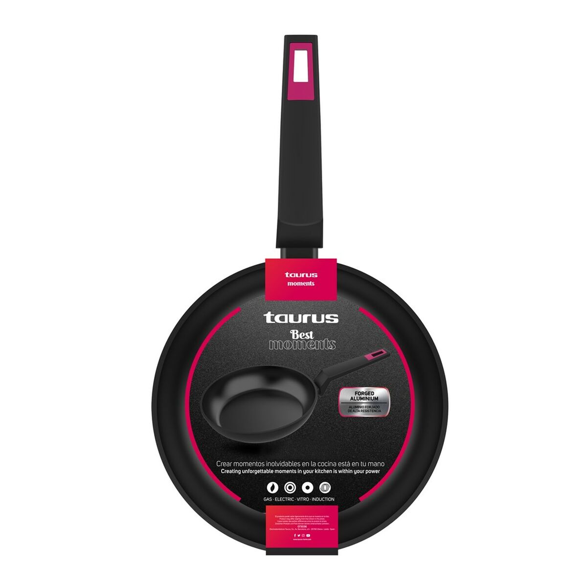 Set med stekpannor Taurus Best Moments Svart Aluminium 3 antal Ø 18 cm Ø 22 cm Ø 26 cm - 2